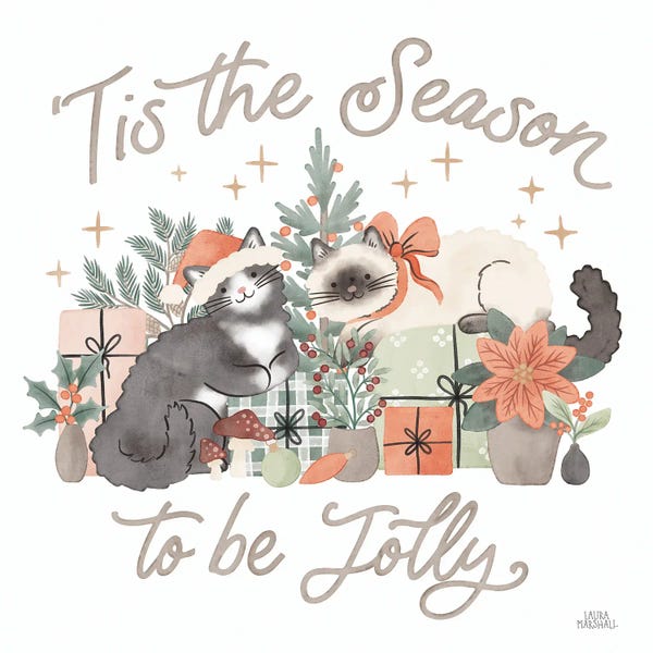 Christmas Signs & Sentiments: Merry Meows II by Laura Marshall