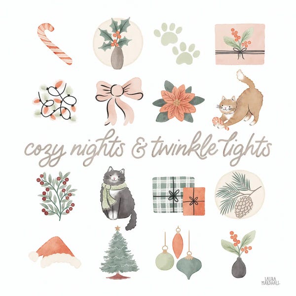 Christmas Signs & Sentiments: Merry Meows V by Laura Marshall