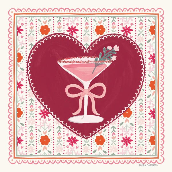 Laura Marshall: Blooming Hearts IV Cocktail by Laura Marshall