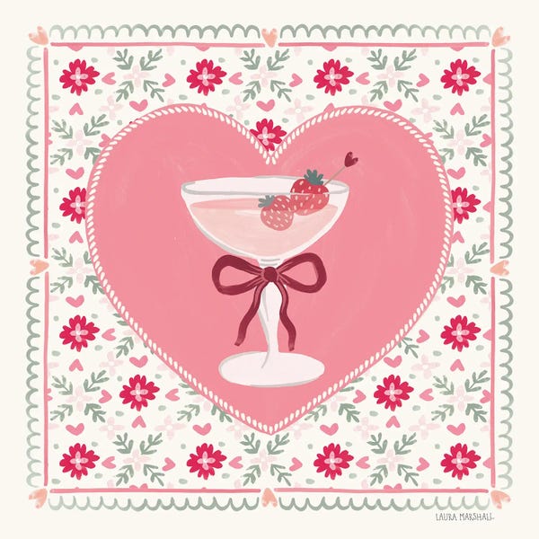 Laura Marshall: Blooming Hearts VI Cocktail by Laura Marshall