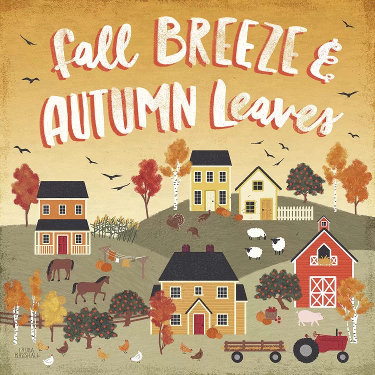 Harvest Village III by Laura Marshall wall art