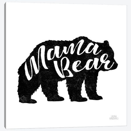 Mama Bear Canvas Print #URA6} by Laura Marshall Canvas Wall Art