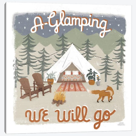 Gone Glamping III Canvas Print #URA80} by Laura Marshall Canvas Wall Art