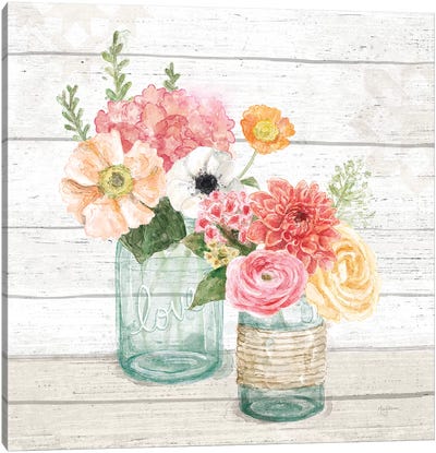 Pastel Flower Market XIII Canvas Art Print - Bouquet Art