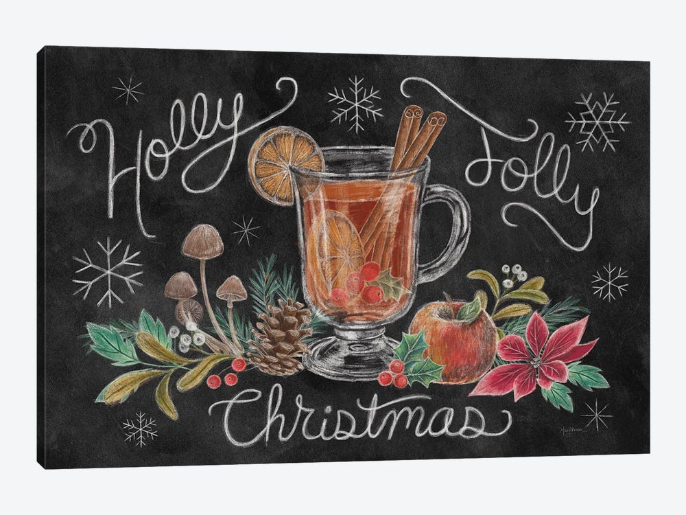 Christmas Chalk VII by Mary Urban 1-piece Canvas Wall Art