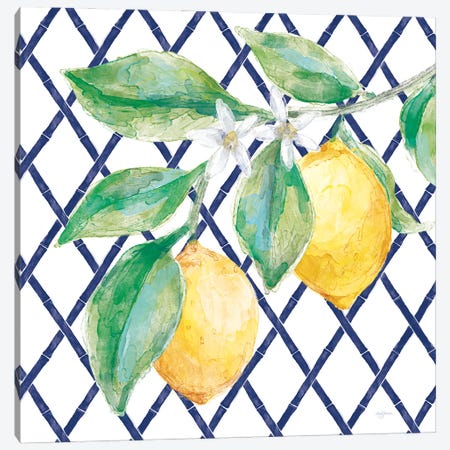 Everyday Chinoiserie Lemons II Canvas Print #URB132} by Mary Urban Canvas Art