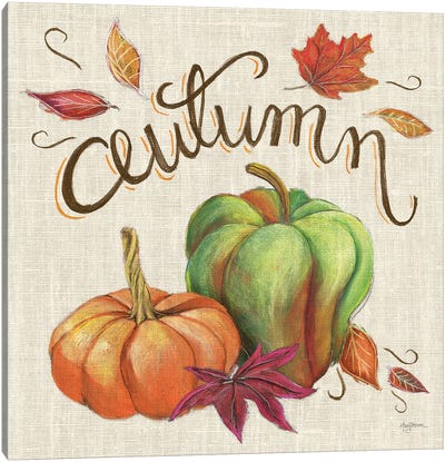 Autumn Harvest I Linen Canvas Art Print - Mary Urban