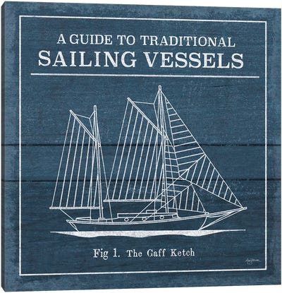 Vintage Sailing Knots XI Canvas Art Print - Kids Nautical Art