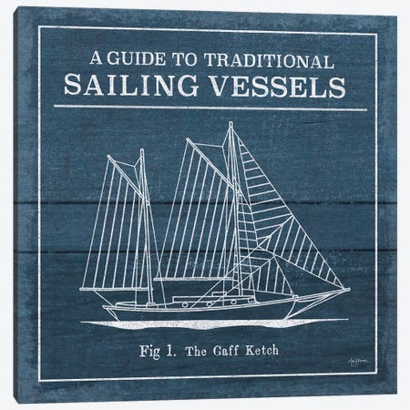 Vintage Sailing Knots XI Canvas Print #URB54} by Mary Urban Art Print