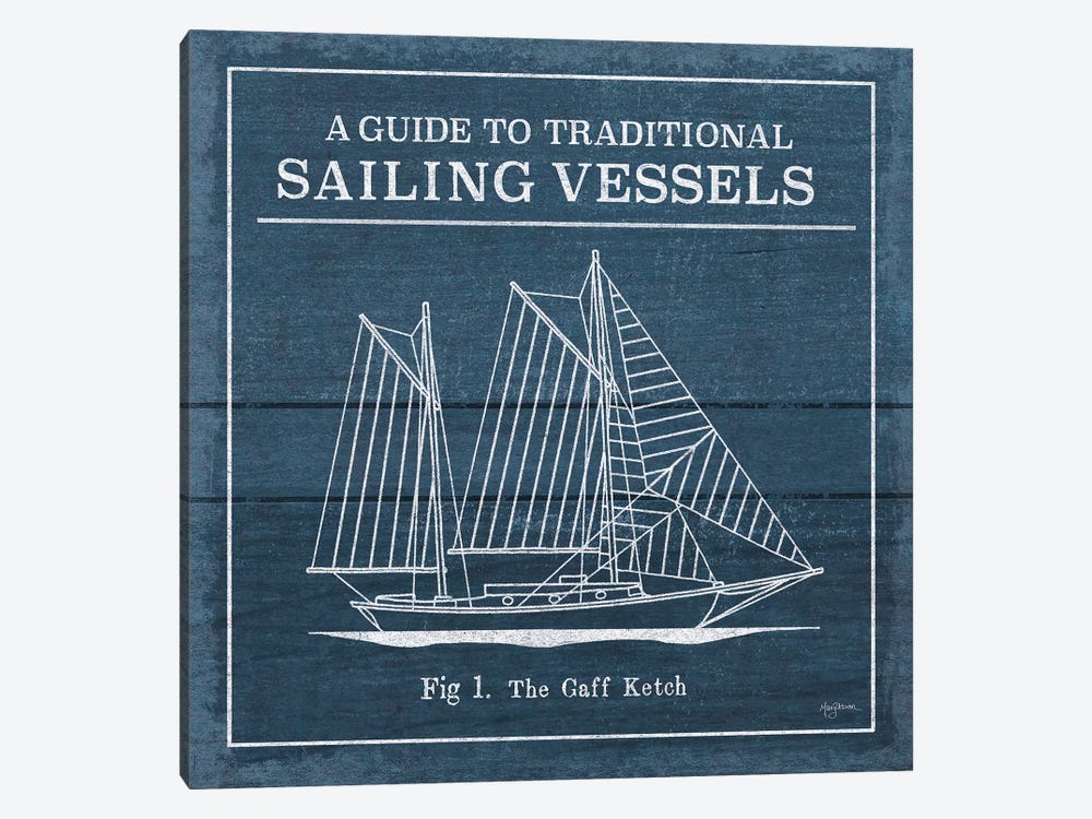 Vintage Sailing Knots XI by Mary Urban 1-piece Canvas Art Print