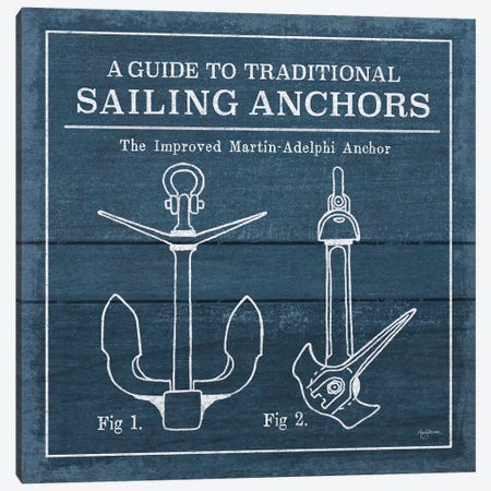 Vintage Sailing Knots XII Canvas Print #URB55} by Mary Urban Art Print