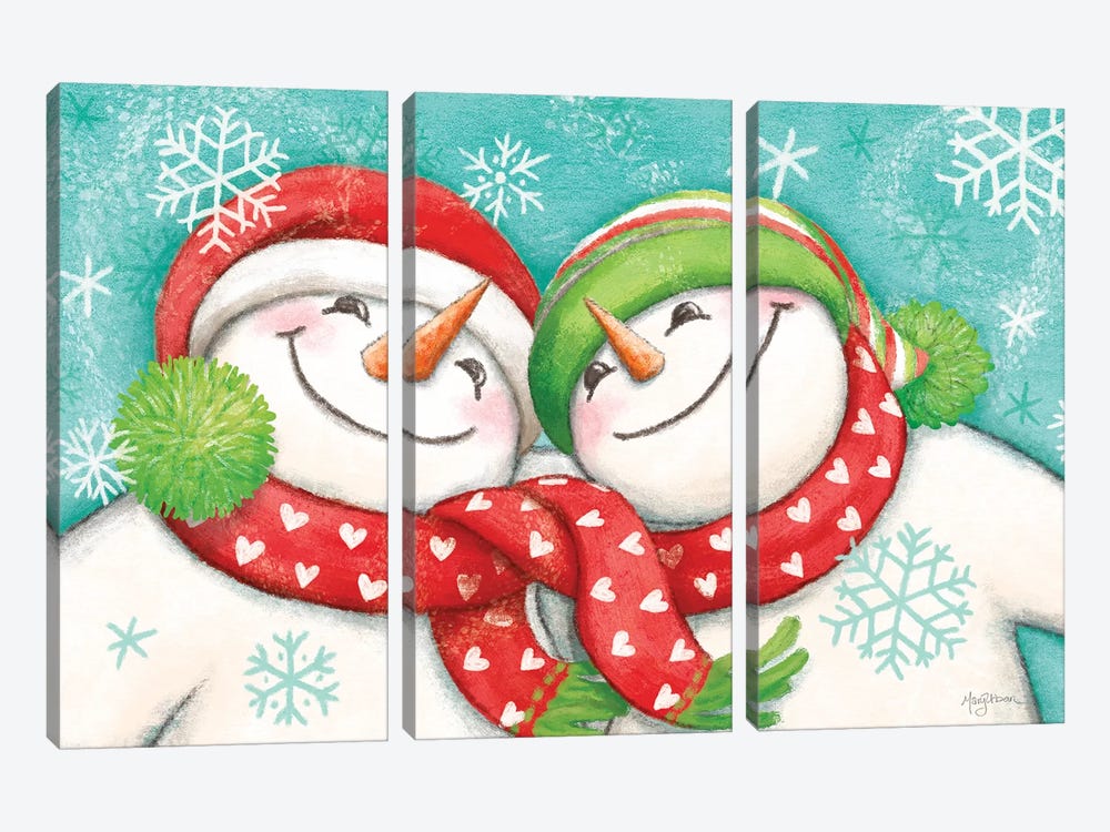 Let it Snow II Eyes Open by Mary Urban 3-piece Canvas Art Print