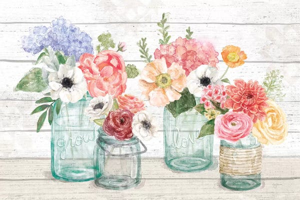 Mary Urban: Pastel Flower Market I by Mary Urban