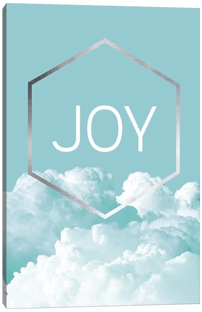 Love Joy Geo Turquoise III Canvas Art Print - The Minimalist