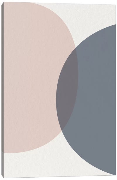 Mid Century Soft Luxe III Canvas Art Print - Circular Abstract Art