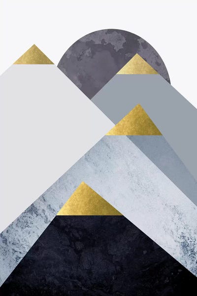 Blue & Gold: Mountains II by Urban Epiphany