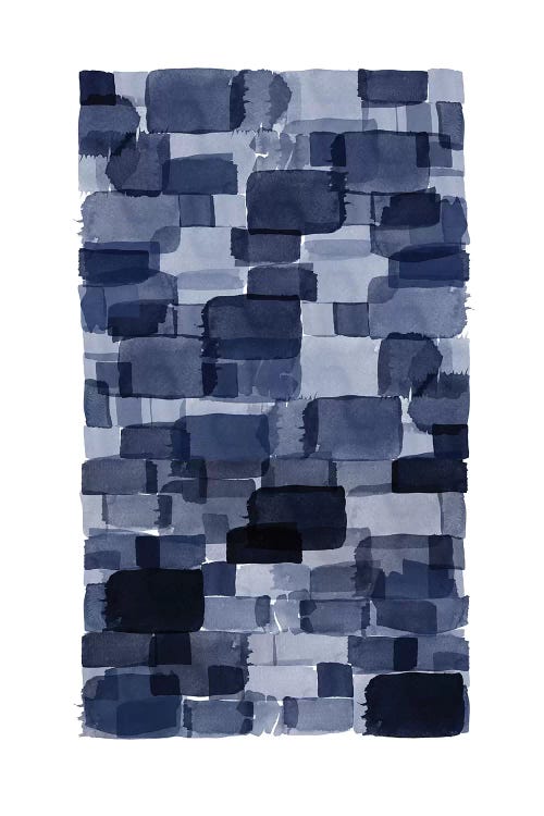 Navy Blue Watercolor Block by Urban Epiphany wall art