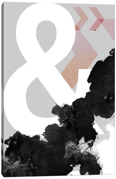 Ampersand Abstract Print Canvas Art Print - Punctuation