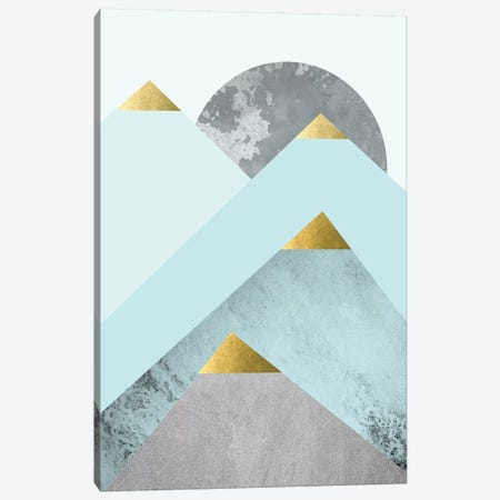 Turquoise Mountains II Canvas Print #URE240} by Urban Epiphany Canvas Print