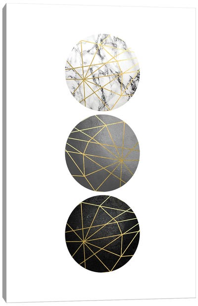 3 Circles Canvas Art Print - Scandinavian Office
