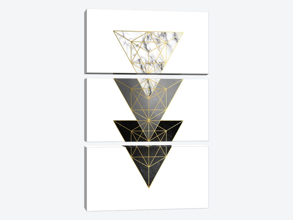 3 Triangles by Urban Epiphany 3-piece Canvas Wall Art