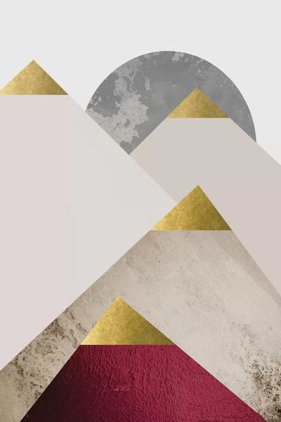 A.D. Lines Eurogroup Inc.: Beige Burgundy Mountains II by Urban Epiphany