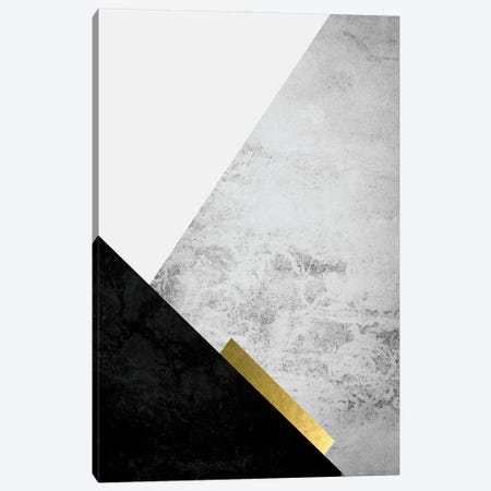 Black Grey Gold Mountains III Canvas Print #URE284} by Urban Epiphany Canvas Art