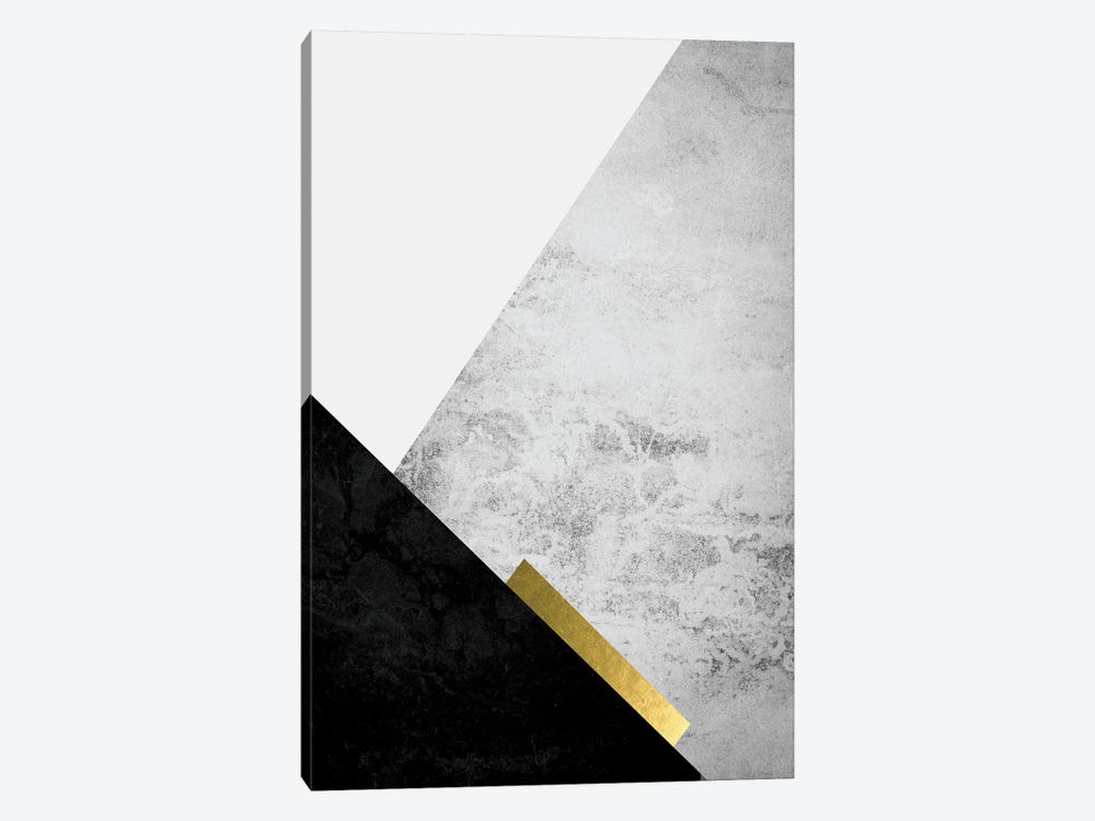 Black Grey Gold Mountains III by Urban Epiphany 1-piece Canvas Print