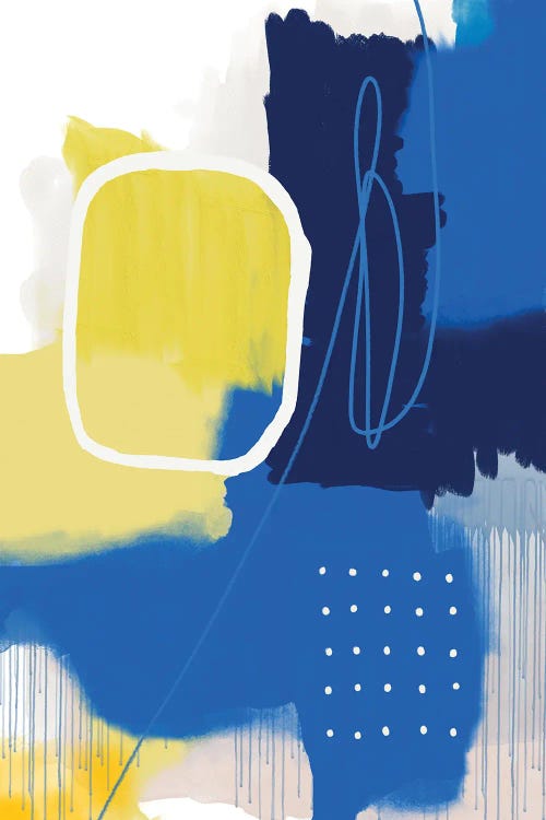 Modern Abstract Yellow Blue I