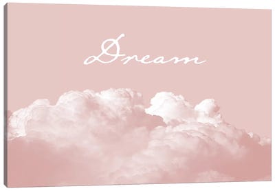 Blush Pink Dream Canvas Art Print - Scenic & Nature Typography