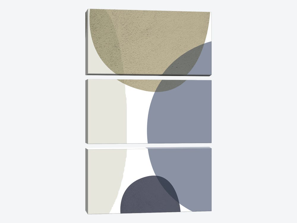 Mid-Century Navy & Taupe III by Urban Epiphany 3-piece Canvas Art