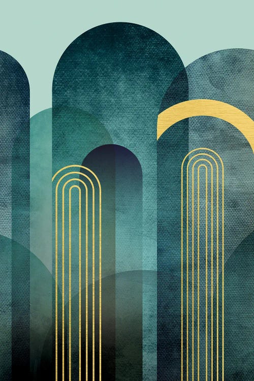 MidCentury Arches Teal