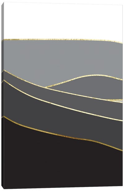 Landscape In Black And Gold I Canvas Art Print - Urban Epiphany