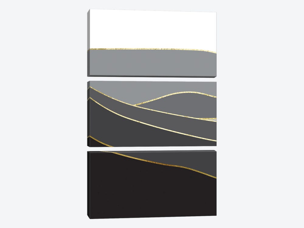 Landscape In Black And Gold I by Urban Epiphany 3-piece Art Print