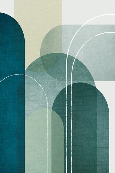 Urban Epiphany - Framed Fine Art Prints: Green Linen Mountains II by Urban Epiphany