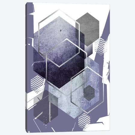 Abstract Geo Ultra Violet  Canvas Print #URE4} by Urban Epiphany Canvas Artwork
