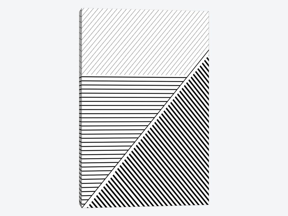 Black And White Geo Lines II by Urban Epiphany 1-piece Canvas Art