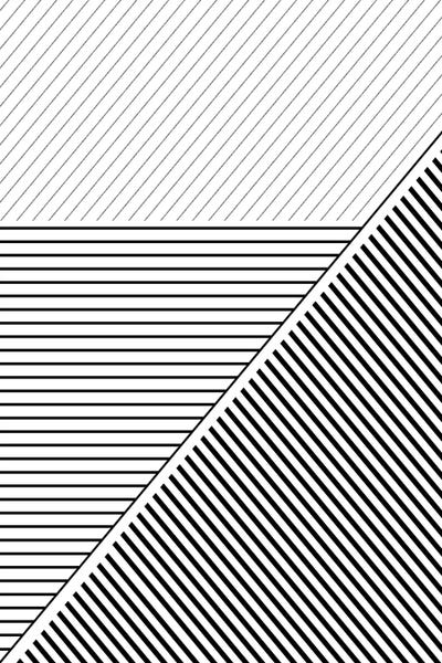 Black & White Patterns: Black And White Geo Lines II by Urban Epiphany