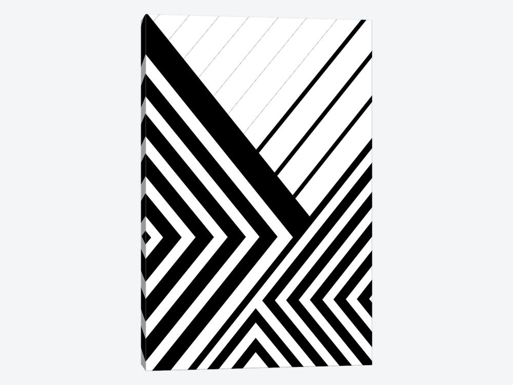 Black And White Geo Lines III by Urban Epiphany 1-piece Art Print