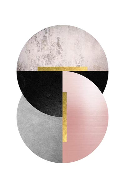 Gold Abstract Art: Deco Geo I by Urban Epiphany