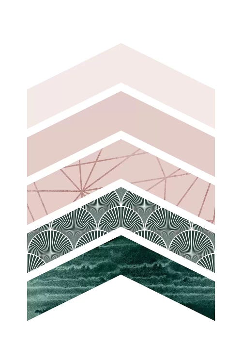 Evergreen Blush Geo I by Urban Epiphany wall art