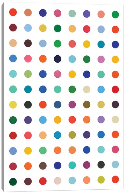 Damien Canvas Art Print - Polka Dot Patterns
