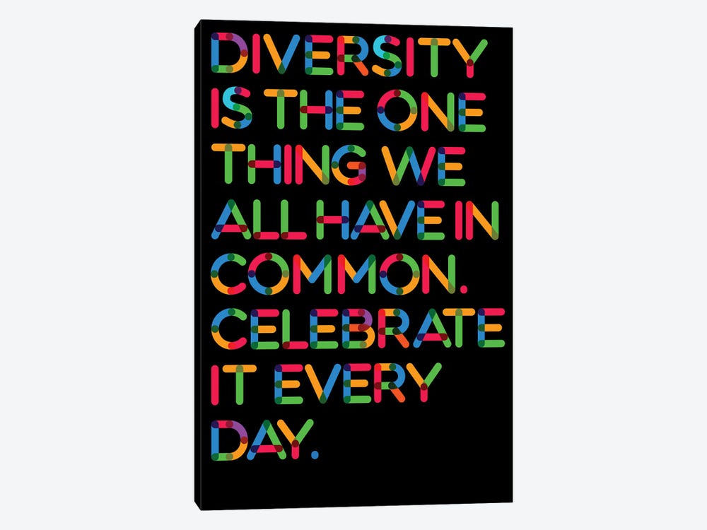Diversity (Black Background) by The Usual Designers 1-piece Art Print