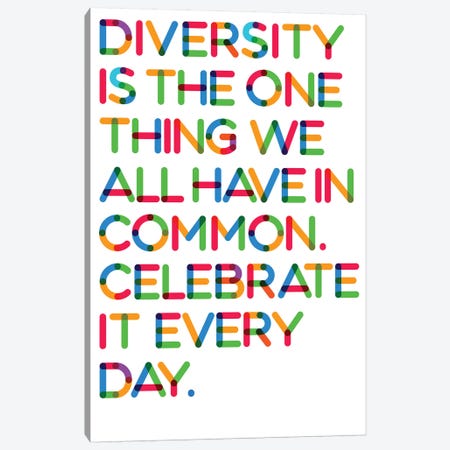 Diversity (White Background) Canvas Print #USL107} by The Usual Designers Canvas Print