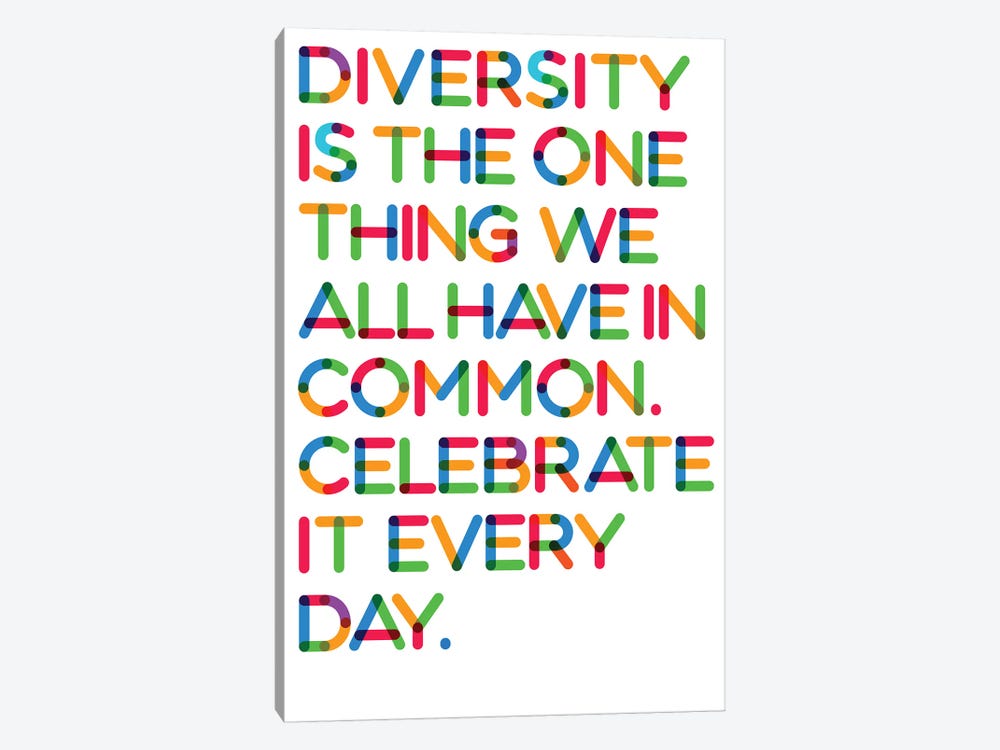 Diversity (White Background) by The Usual Designers 1-piece Canvas Wall Art