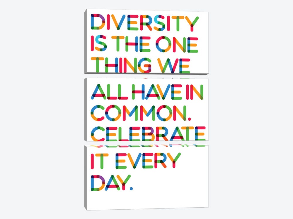 Diversity (White Background) by The Usual Designers 3-piece Canvas Artwork