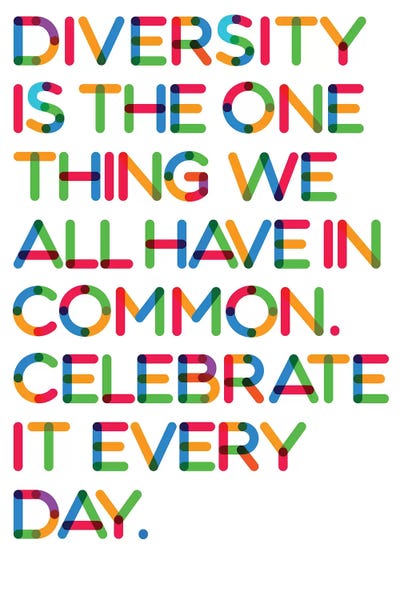 Uniqueness: Diversity (White Background) by The Usual Designers