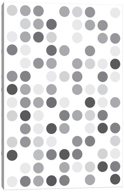 Grey's White Canvas Art Print - Polka Dot Patterns