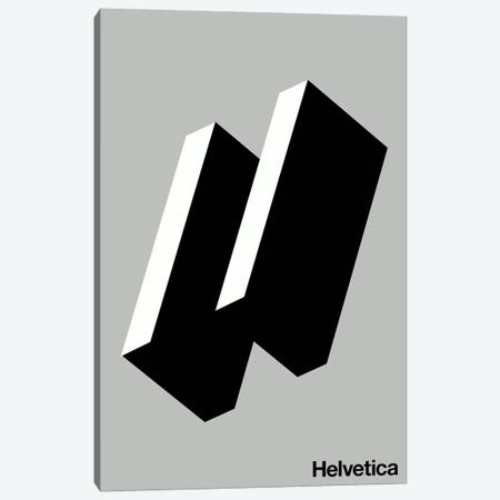 Happy Helvetica Canvas Print #USL116} by The Usual Designers Canvas Art