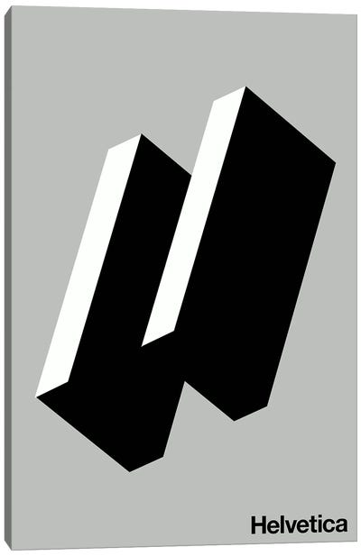 Happy Helvetica Canvas Art Print - Brutalism